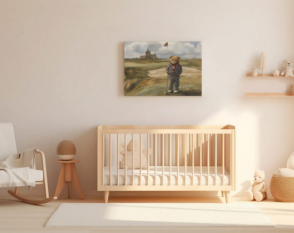 The Golfing Bear - Scotland Framed