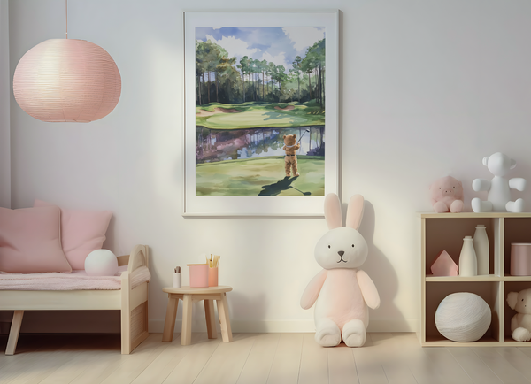 The Golfing Bear - Augusta (Print)